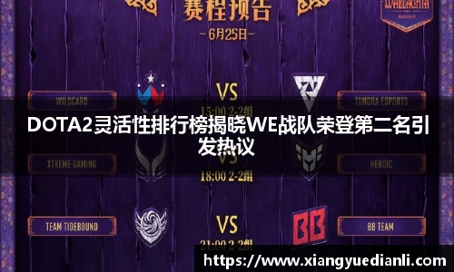 DOTA2灵活性排行榜揭晓WE战队荣登第二名引发热议